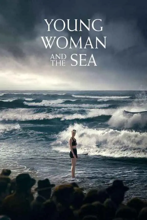 Young Woman and the Sea movie poster with ocean scene on British IPTV IPTV service