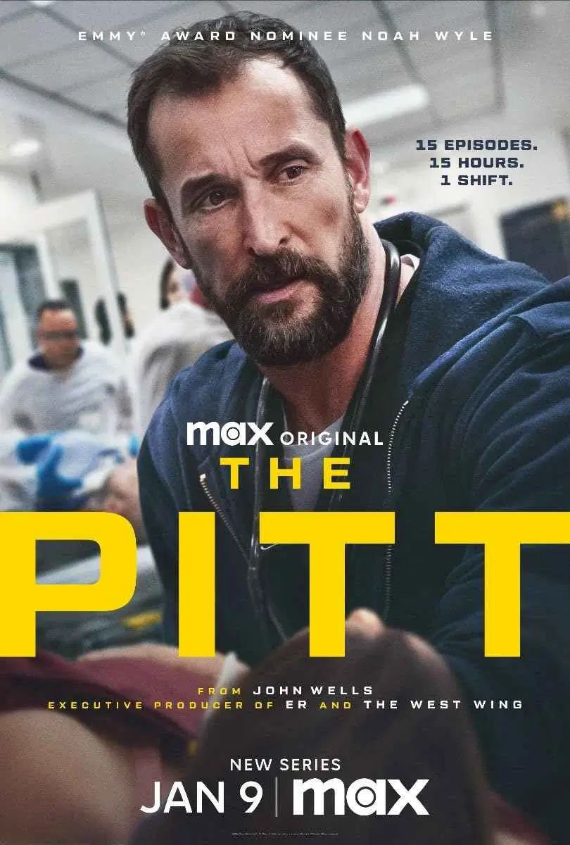 The Pitt movie poster featuring intense male lead available on British IPTV IPTV service