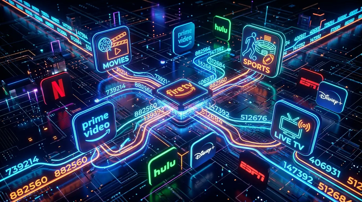 Using Firestick remote to enter downloader code for app installation