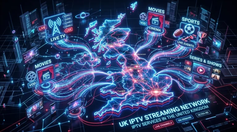 Remote control using IP TV UK app with live sports and British TV channels