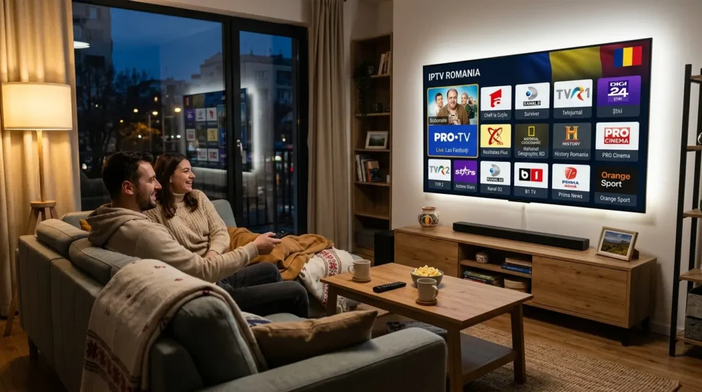 IPTV România pe mai multe dispozitive TV telefon și laptop