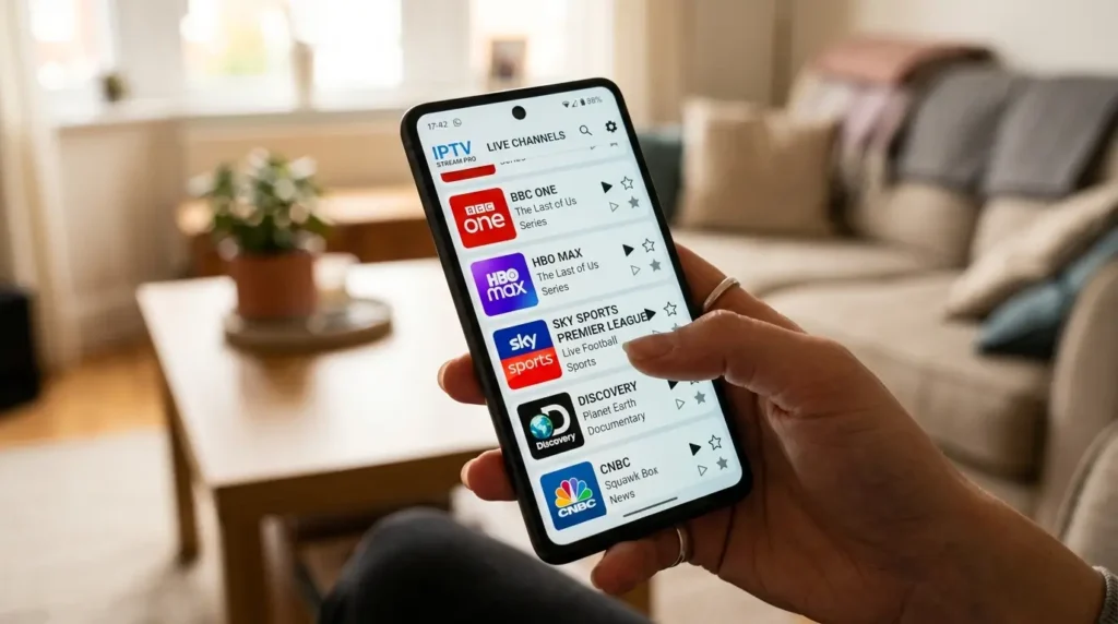 IPTV subscriptions cloud streaming network with multiple content categories