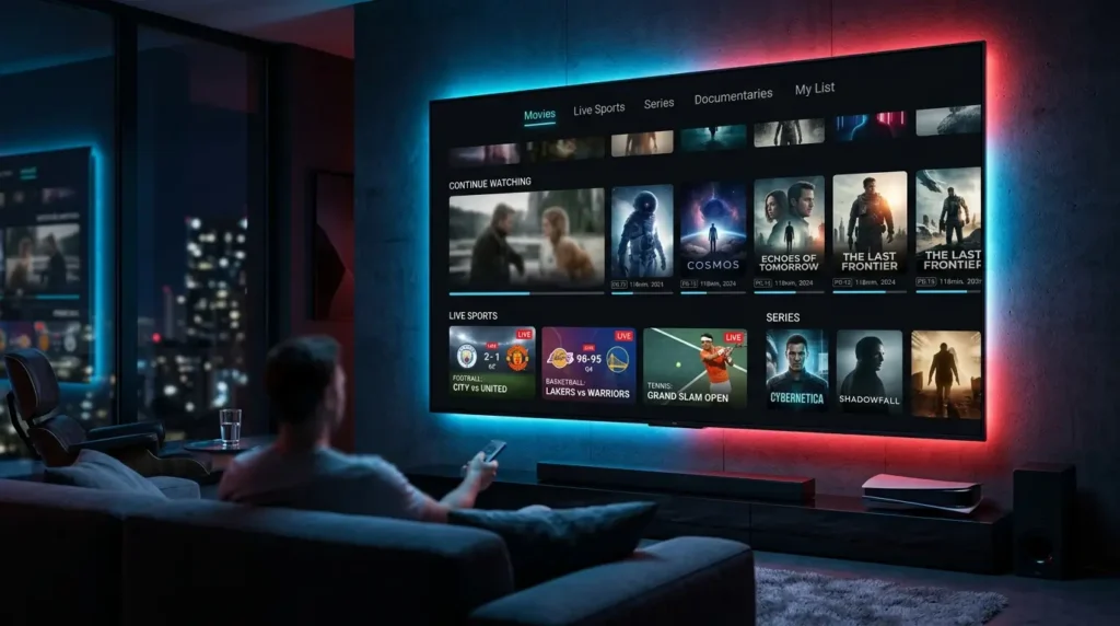 best IPTV UK interface with live channels and sports streaming