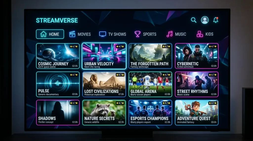 best IPTV UK streaming on smart TV with premium channels in modern living room